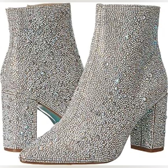 cady rhinestone ankle booties